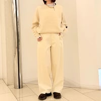 【9】チノワイドパンツ#white