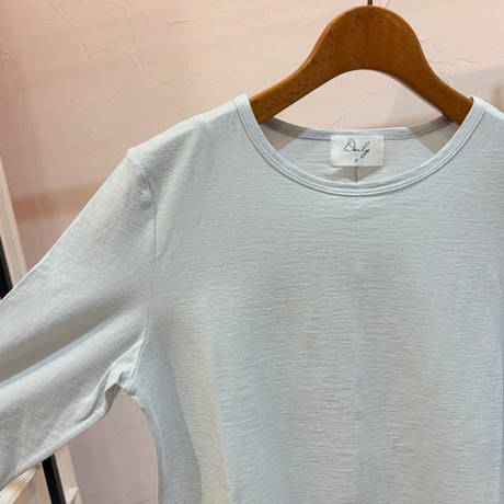 【9】コットンロングスリーブカットソー#Blue Grey