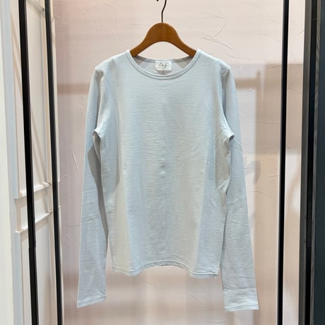 【9】コットンロングスリーブカットソー#Blue Grey
