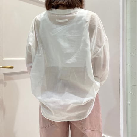 【9】コットンオーガンジーブラウス #white