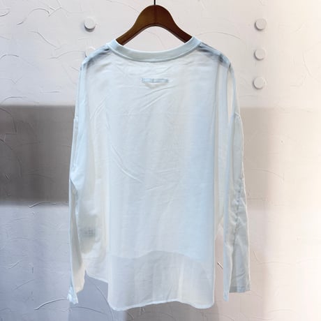 【9】コットンオーガンジーブラウス #white