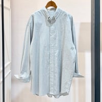 【9】コットンピケワッシャーシャツ ＃Navy