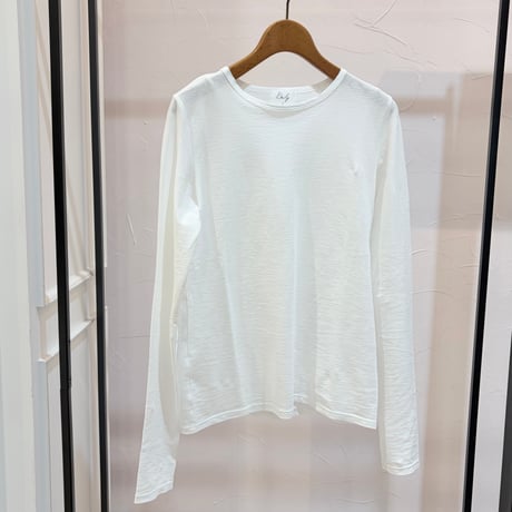 【9】コットンロングスリーブカットソー#White