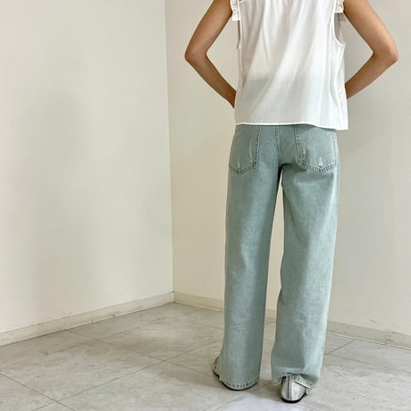 【HERBIER】リラックスストレートデニムパンツ＃Blue