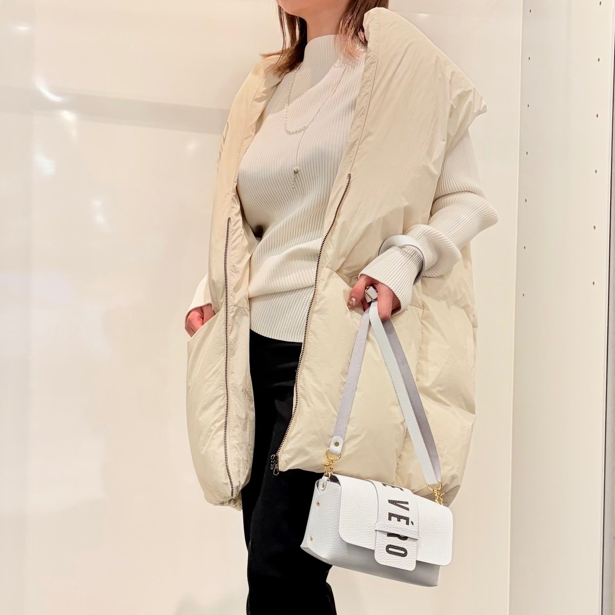 HERBIER】ストールライクダウンベスト＃Ivory | Daily9 (デイリーナイン)