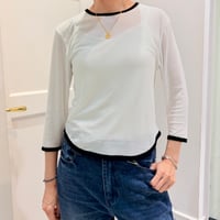 【9】ガーターディテールパイピングカットソー