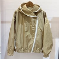 【9】ナイロンジップアップパーカー #Mocha