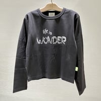 【9】life is wonder ロングスリーブTシャツ＃charcoal