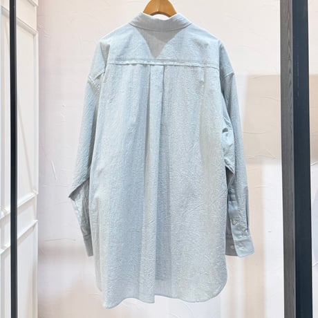 【9】コットンピケワッシャーシャツ ＃Navy