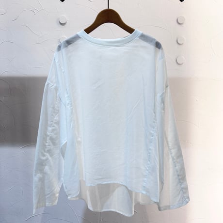【9】コットンオーガンジーブラウス #white