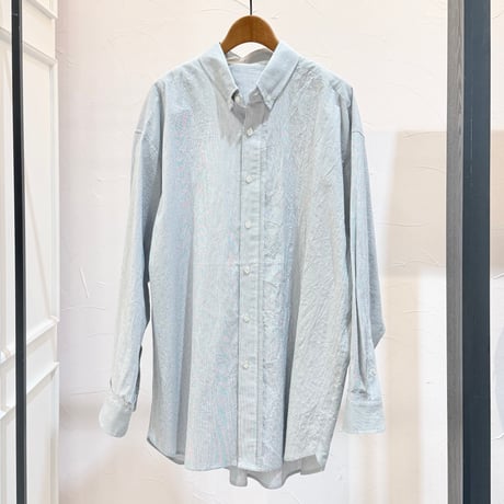 【9】コットンピケワッシャーシャツ ＃Navy