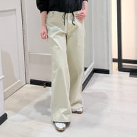 【HERBIER】カラーワイドデニムパンツ #Beige