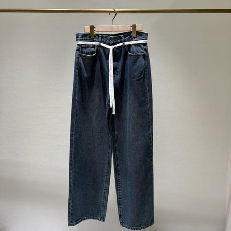 【HERBIER】ワイドストレートデニムパンツ＃Blue