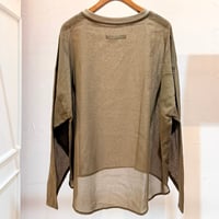 【9】コットンオーガンジーブラウス #mocha