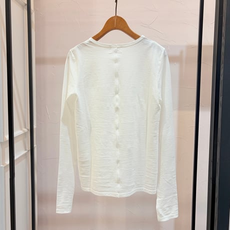 【9】コットンロングスリーブカットソー#White