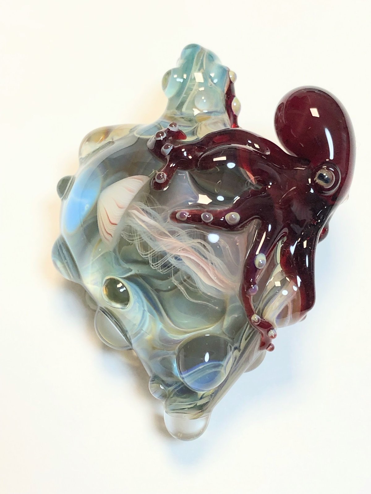 くらげとタコのペンダント | glass accessory 押野