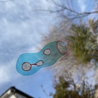 2022年ステッカー「吹く、飛ばす」水色ver.