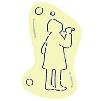 2020年ステッカー「振り返る人」