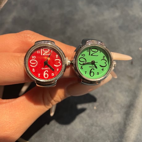 再入荷))デザイン時計リング