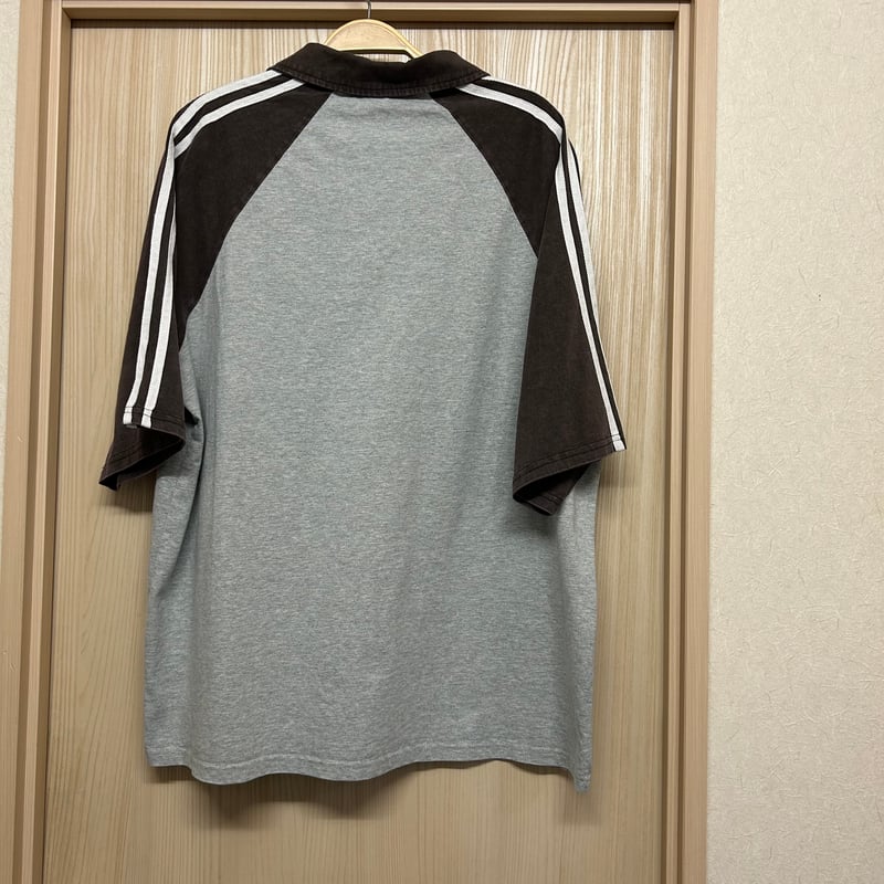 【希少】ACDCヴィンテージ風プリントラグランTシャツ バイカラー 着回し抜群 ビンテージ風プリント半袖Tシャツ(S ダークグレー＊01