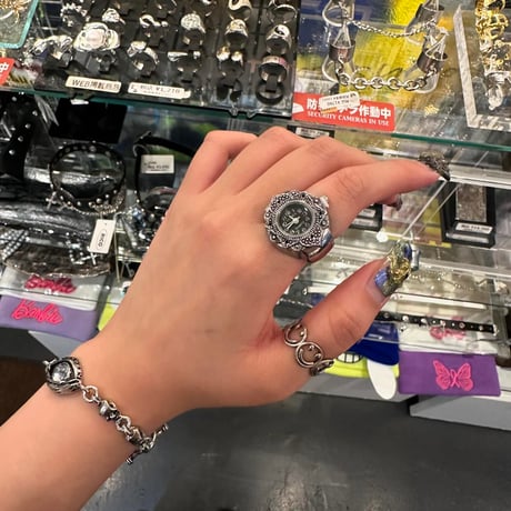 再入荷))デザイン時計リング