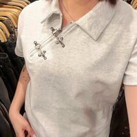 ハーフジップTシャツ(No.9998)