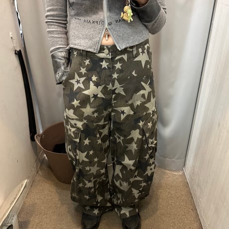 パンツ riko 田中亜希子さんコラボ ]サイドジップジャージーワイドパンツ [M2748