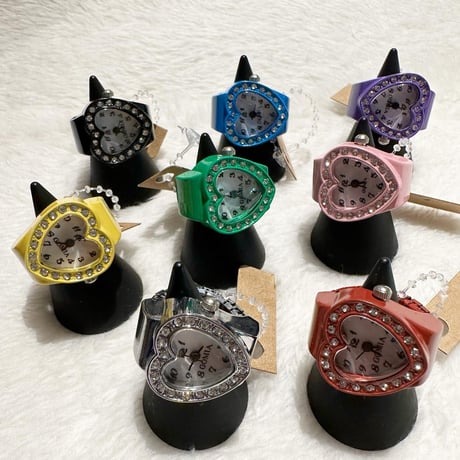 再入荷))ハート型時計リング