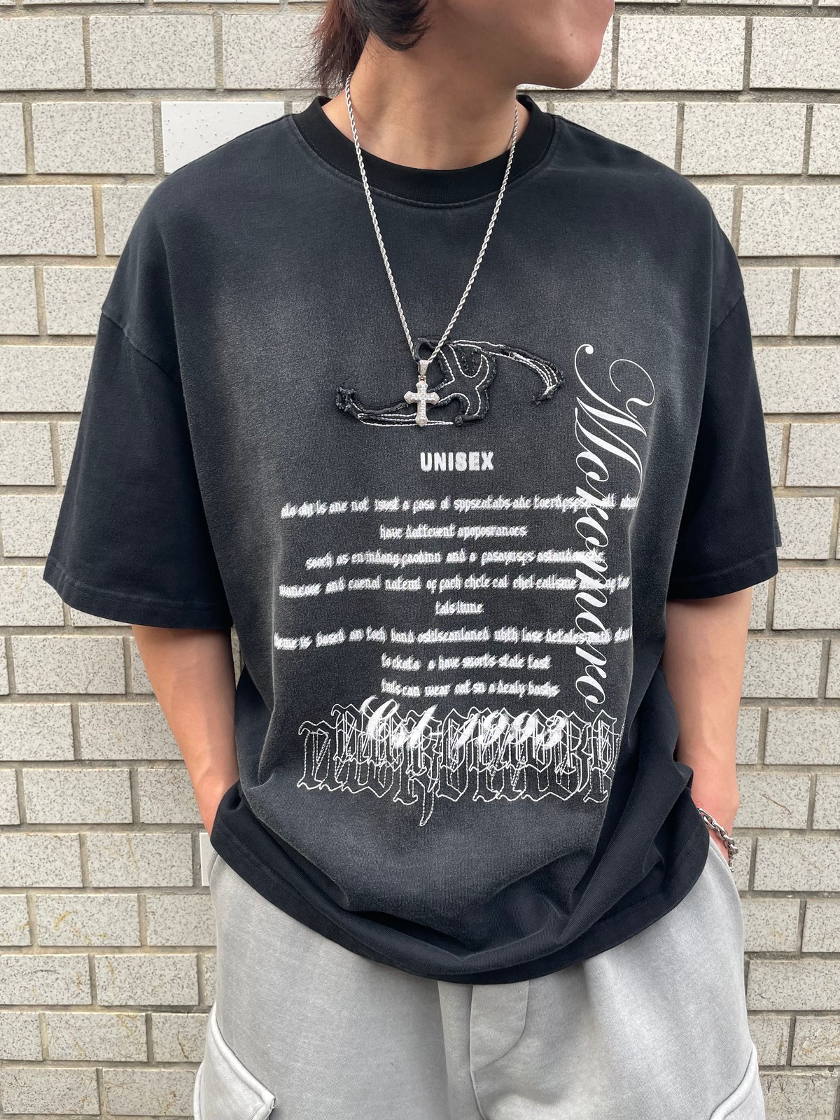 メンズ Tシャツ 英字プリント レタリング ナンバー ルーズ a0884 英字プリントTシャツ(NO.9085) | RICO