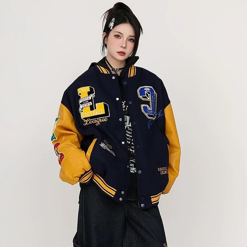 ワッペン付きデザインスタジャン(No,8636) | RICO