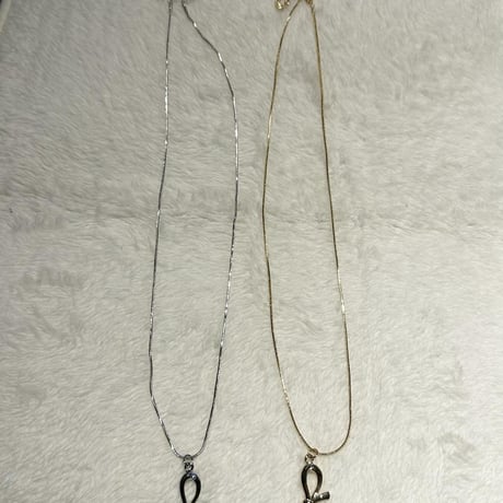 再入荷))リボンネックレス(No.G858)