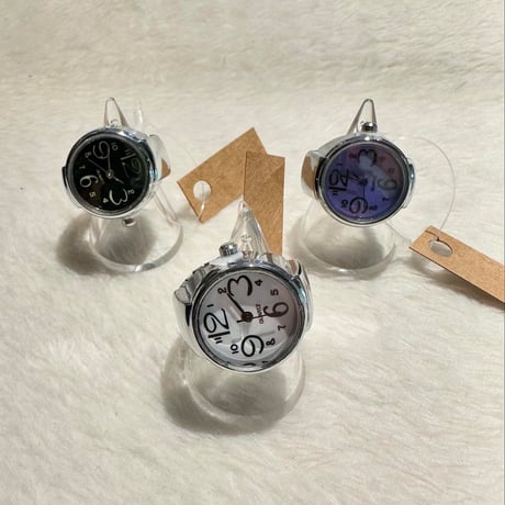 再入荷))デザイン時計リング