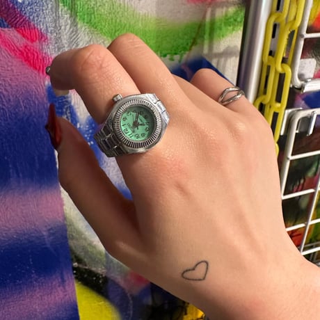 再入荷))時計リング