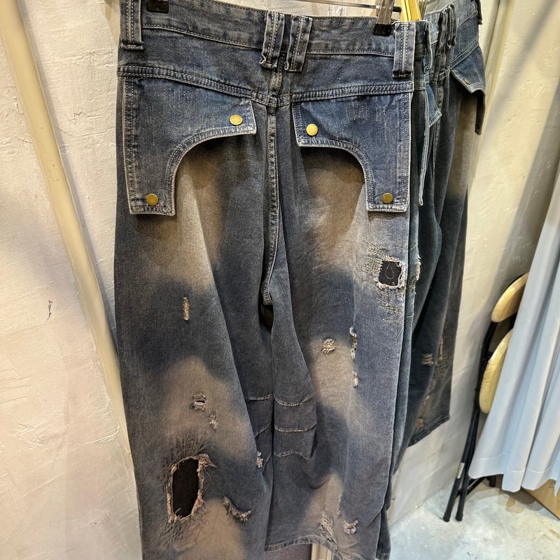 &RC ダメージ加工 ワイドレッグデニム ダメージ加工デニムパンツ(No.B2171) | RICO