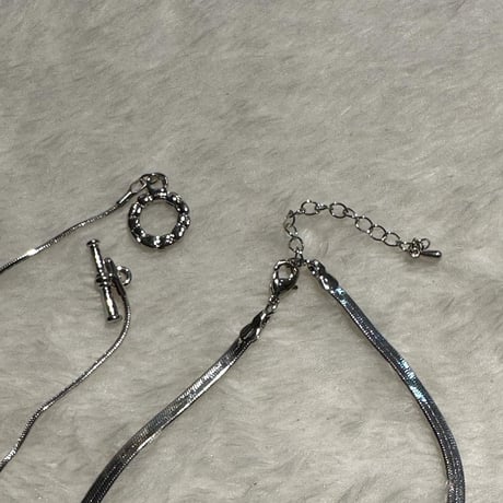 再入荷))リボン2セットネックレス(No.G859)