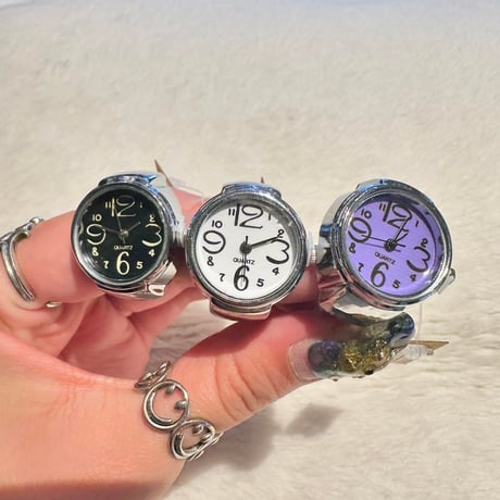 再入荷))デザイン時計リング