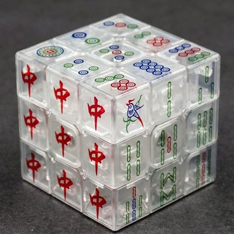 再入荷))🀄麻雀牌柄ルービックキューブ🀄
