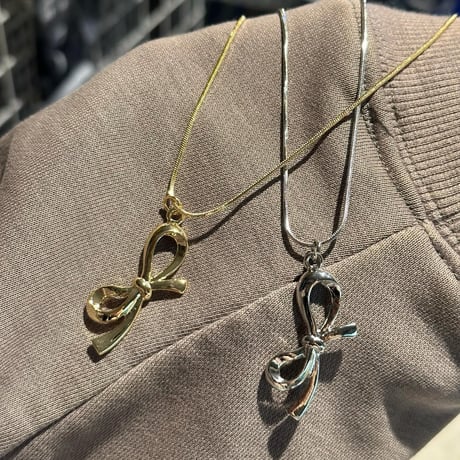 再入荷))リボンネックレス(No.G858)