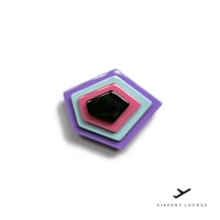 帯留 <contour 5 /コンター 5 >ピンク×パープル