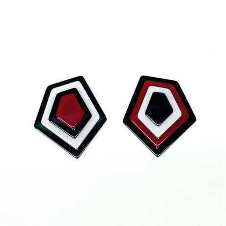 イヤリング/ピアス <contour 5 /コンター 5 >レッド×ブラック