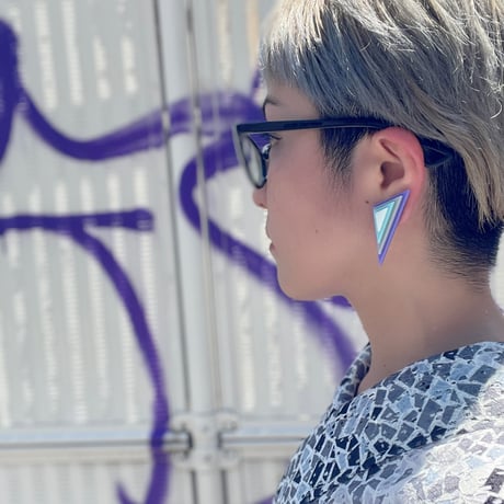 イヤリング/ピアス <contour 3 /コンター 3 >ブルー×パープル