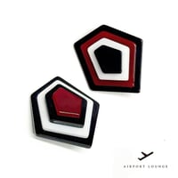 イヤリング/ピアス <contour 5 /コンター 5 >レッド×ブラック