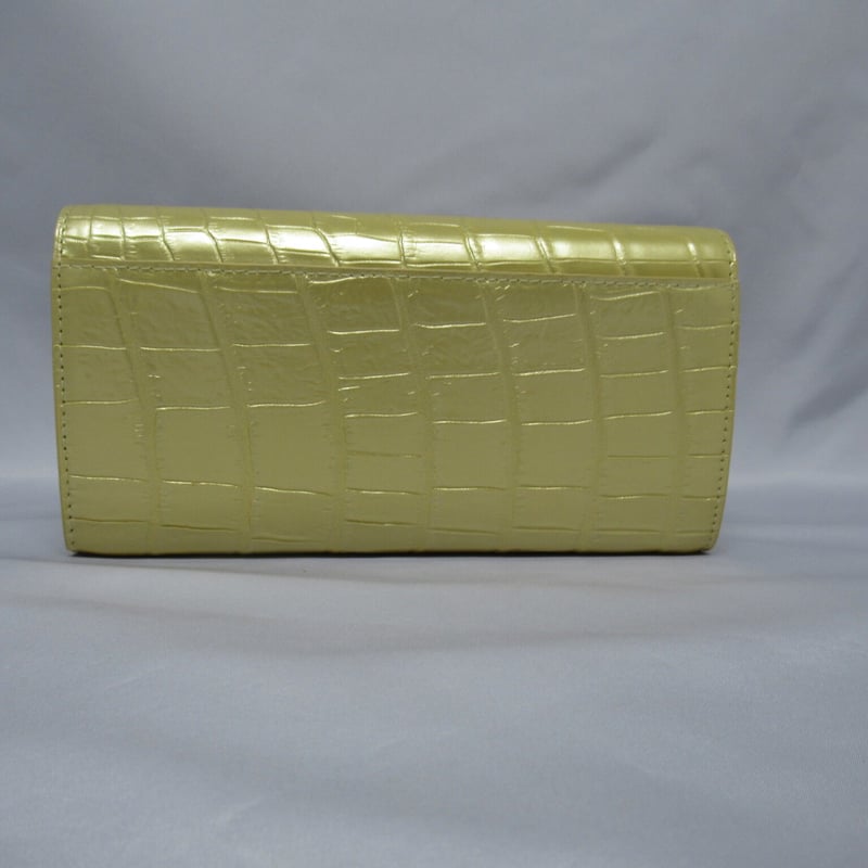 クロコダイル 長財布 ゴールド染め sankyo shokai [期間限定価格]クロコダイル 長財布 メンズ ラウンド