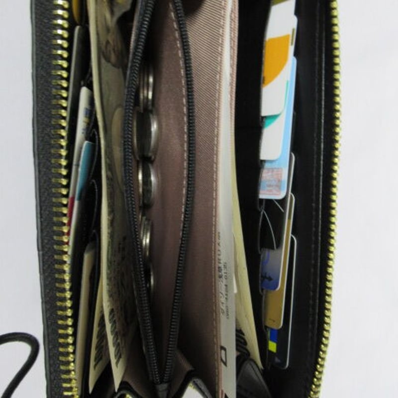 日本製シャイニングクロコダイル革ラウンドウォレット(SKW-120  