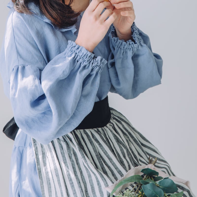 ≪1/30（金）22:00〜 販売スタート≫ エプロン / ストライプ ロング丈