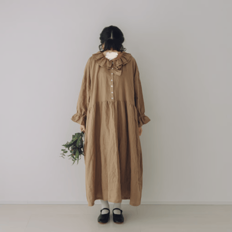 layer collarワンピース　/　ブロード　BEG