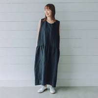 ペチワンピース　フレンチリネン60　/　 black  【web価格】