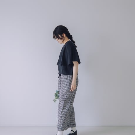 ノースリーブケープブラウス　/　フレンチ　BK