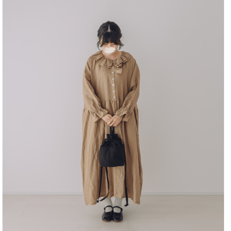 layer collarワンピース　/　ブロード　BEG