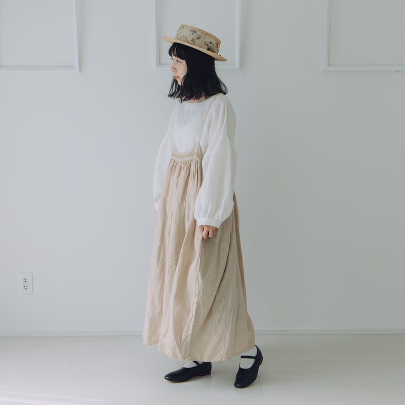 レースキャミワンピース / 手染 サンド | Momono-hana